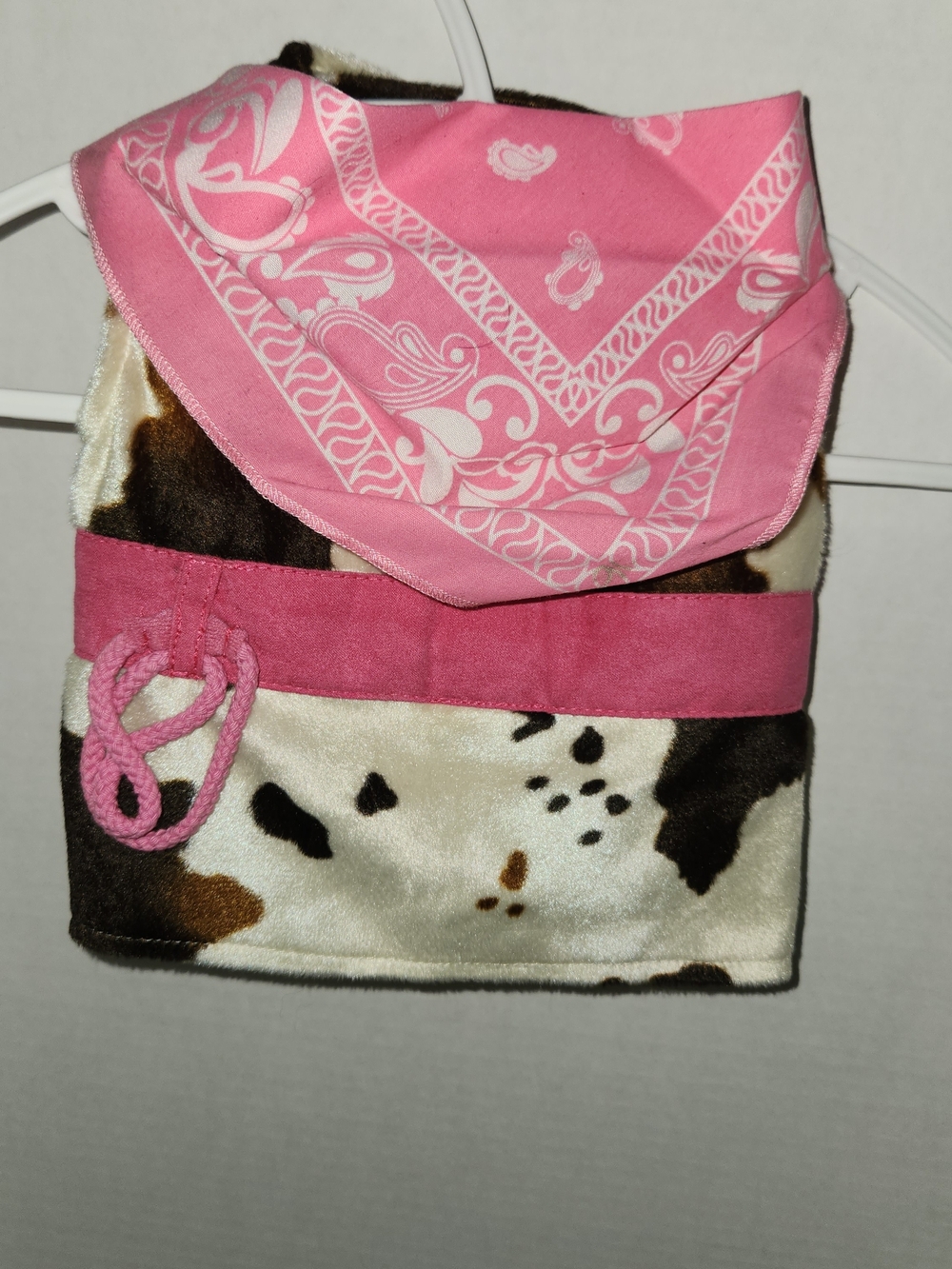 Pink Bandana Cowprint Dog Vest - Stylish Pet Accessory